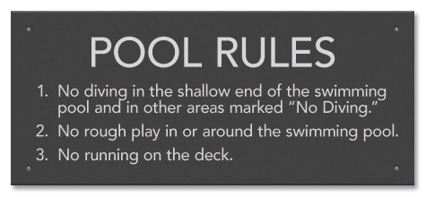 State Pool Sign - Pool Rules - Iowa Compliant