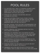 State Pool Sign - Pool Rules - Nevada Compliant