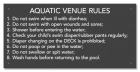 State Pool Sign - Pool Rules - New Mexico