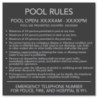 State Pool Sign - Pool Rules - New York City Compliant