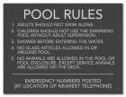 State Pool Sign - Pool Rules - North Carolina Compliant