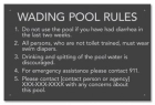State Pool Sign - Pool Rules - Oregon Compliant