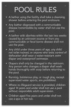 State Pool Sign - Pool Rules - Utah Compliant