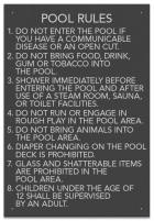 State Pool Sign - Pool Rules - Wisconsin Compliant