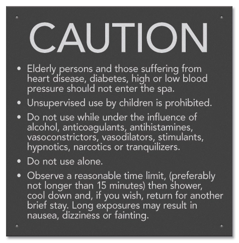 State Pool Sign - Spa Rules - Connecticut Compliant