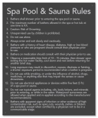 State Pool Sign - Spa Rules - DC Compliant