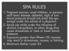 State Pool Sign - Spa Rules - Indiana Compliant