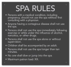 State Pool Sign - Spa Rules - Iowa Compliant