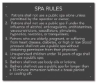 State Pool Sign - Spa Rules - New Hampshire