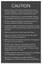 State Pool Sign - Spa Rules - Utah Compliant