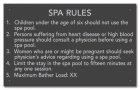 State Pool Sign - Spa Rules - WA Compliant