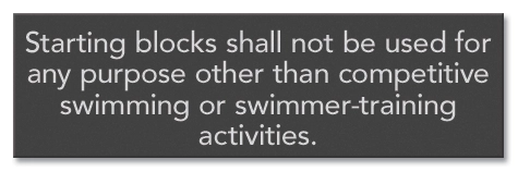 State Pool Sign - Starting Blocks - New York City Compliant