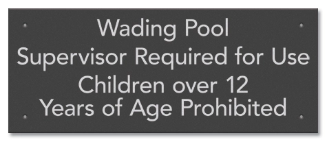 State Pool Sign - Wading Pool Rules - OK Compliant