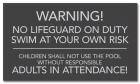 State Pool Sign - Warning: No Lifeguard - Alabama Compliant