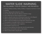 State Pool Sign - Water Slide Rules - Nevada Compliant