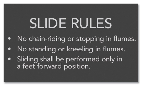 State Pool Sign - White-Water Slide Rules - New York Compliant