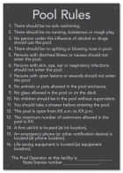 State Pool Signs - Pool Rules - South Carolina Compliant
