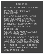State Pool Signs - Pool Rules - Texas Compliant