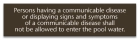 Tennessee Communicable Disease Pool Sign