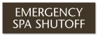 Texas Emergency Spa Shutoff Sign