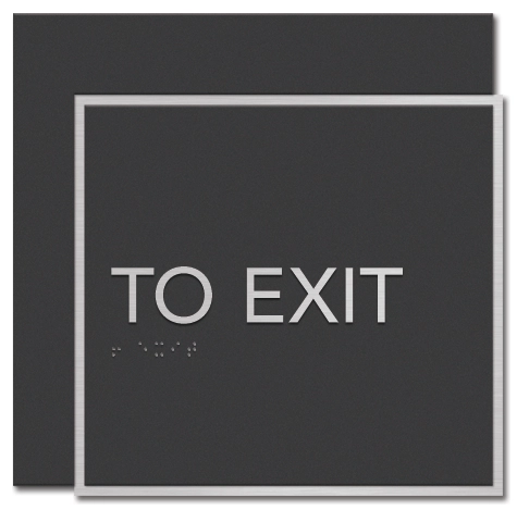 "To Exit" Egress Sign - CA Compliant