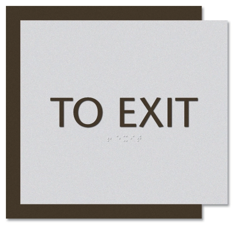 "To Exit" Egress Sign - CA Compliant