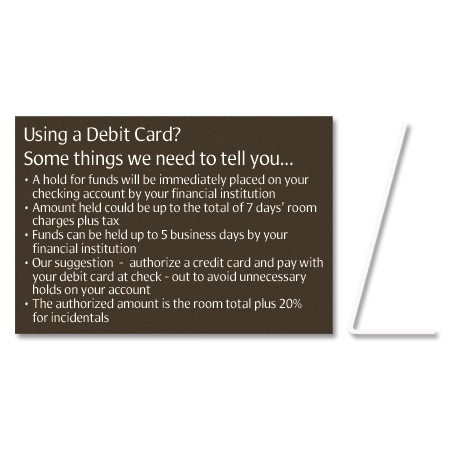 "Using a Debit Card?"