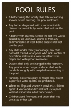 Utah Pool Rules Sign