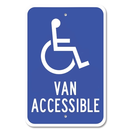 Van Accessible, with ISA Symbol Sign