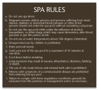 Virginia Spa Rules Sign