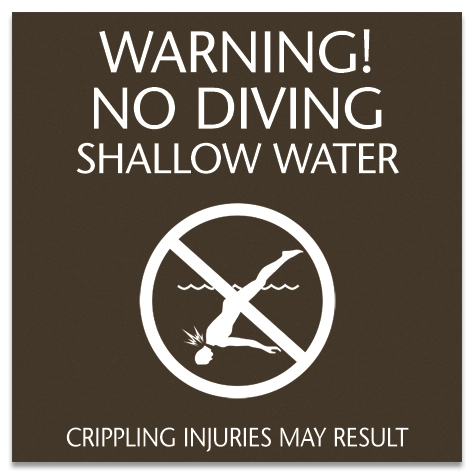 Warning! No Diving Shallow Water