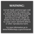 Warning Sign: Foods and Beverages