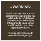 Warning Sign: Plastic and Vinyl -  Celtec Material