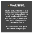 Warning Sign: Plastic and Vinyl