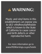 Warning Sign: Plastic and Vinyl