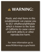 Warning Sign: Plastic and Vinyl