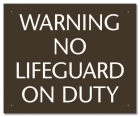 Washington DC No Lifeguard Pool Sign
