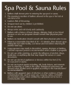Washington DC Spa & Sauna Rules Sign
