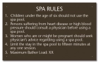 Washington Spa Rules Sign