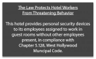 West Hollywood CA: Housekeeper Protection Notice - 4 Pack - Acrylic