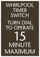 Whirlpool Timer Sign