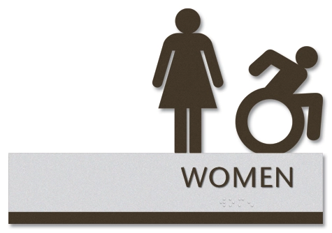 Women Sign w/ Female & Dynamic ISA Symbols