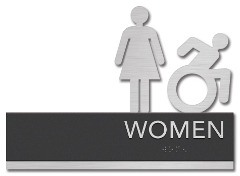 Women Sign w/ Female & Dynamic ISA Symbols