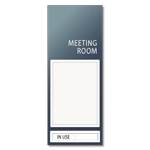 2-Line Meeting Room Sign w/Window & Sliding Panel