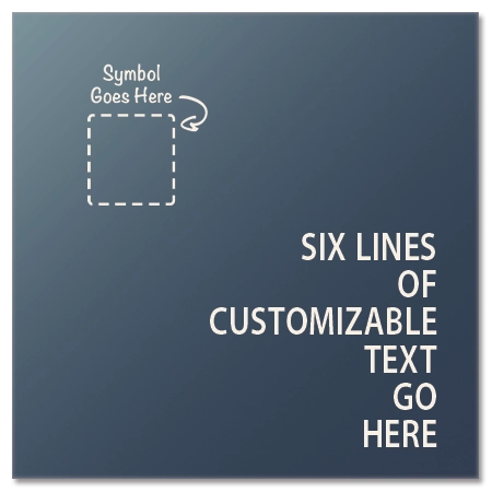 6-Line General Information Sign w/Symbol