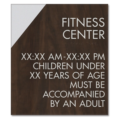 8-Line Common Room Sign w/Hours