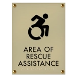 Area of Rescue Assistance Sign - NYC Compliant