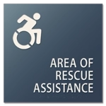 Area of Rescue Assistance Sign - NYC Compliant