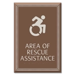 Area of Rescue Assistance Sign - NYC Compliant