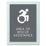 Area of Rescue Assistance Sign - NYC Compliant